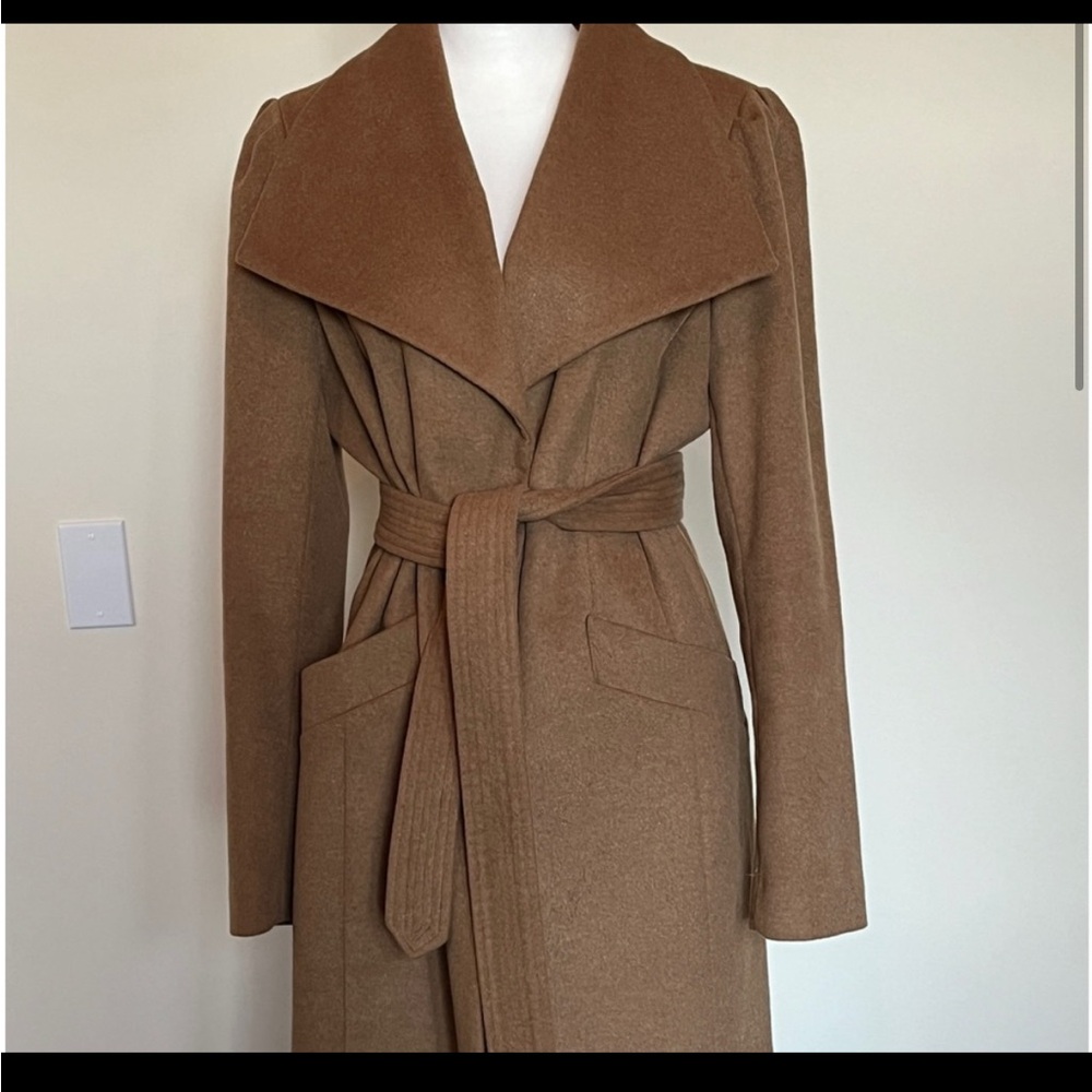 Karl Lagerfeld Camel Wool Blend Coat